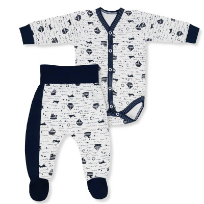 KOMPLET BODY ROZPINANE+PÓŁŚPIOSZKI KOLEKCJA OCEAN